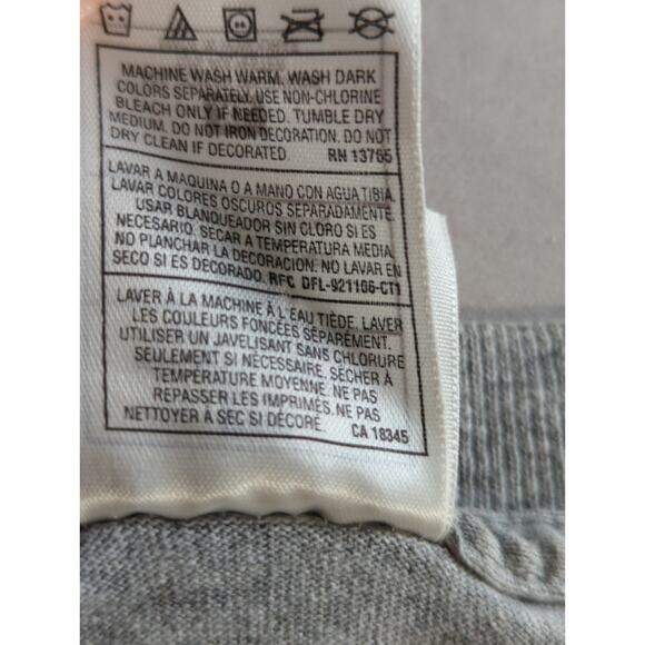 Y2K Fruit Of The Loom United We Stand USA Flag Graphic T Shirt Gray XL - Picture 9 of 11